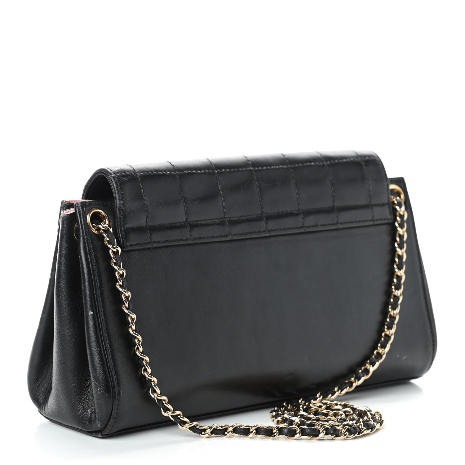 Chanel Lambskin Chocolate Bar Accordion Mademoiselle Black 2 of 10