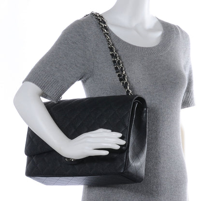 Chanel Caviar Quilted Maxi Double Flap Black 2 of 9