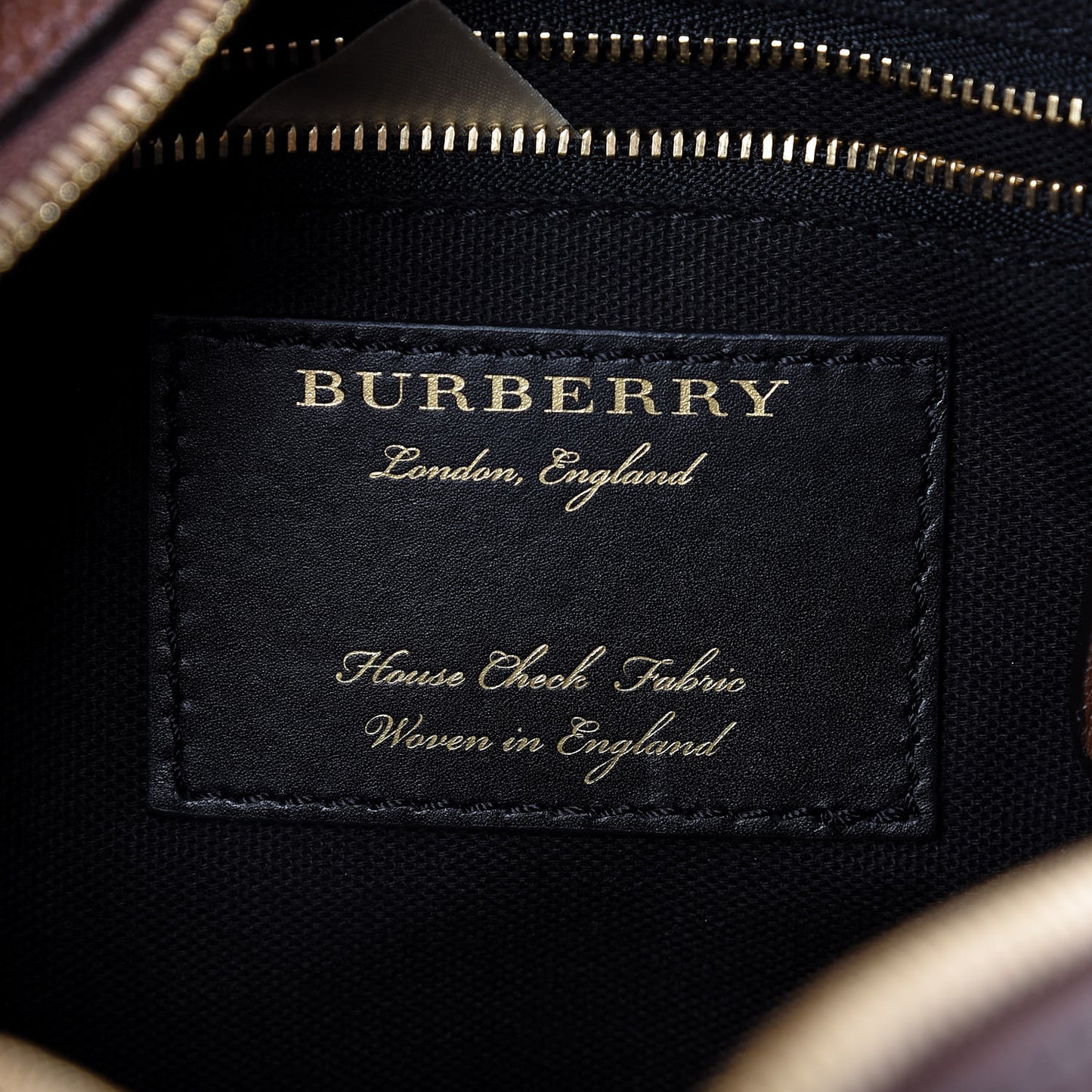 House Check Derby Calfskin Small Alchester Bowling Bag Tan