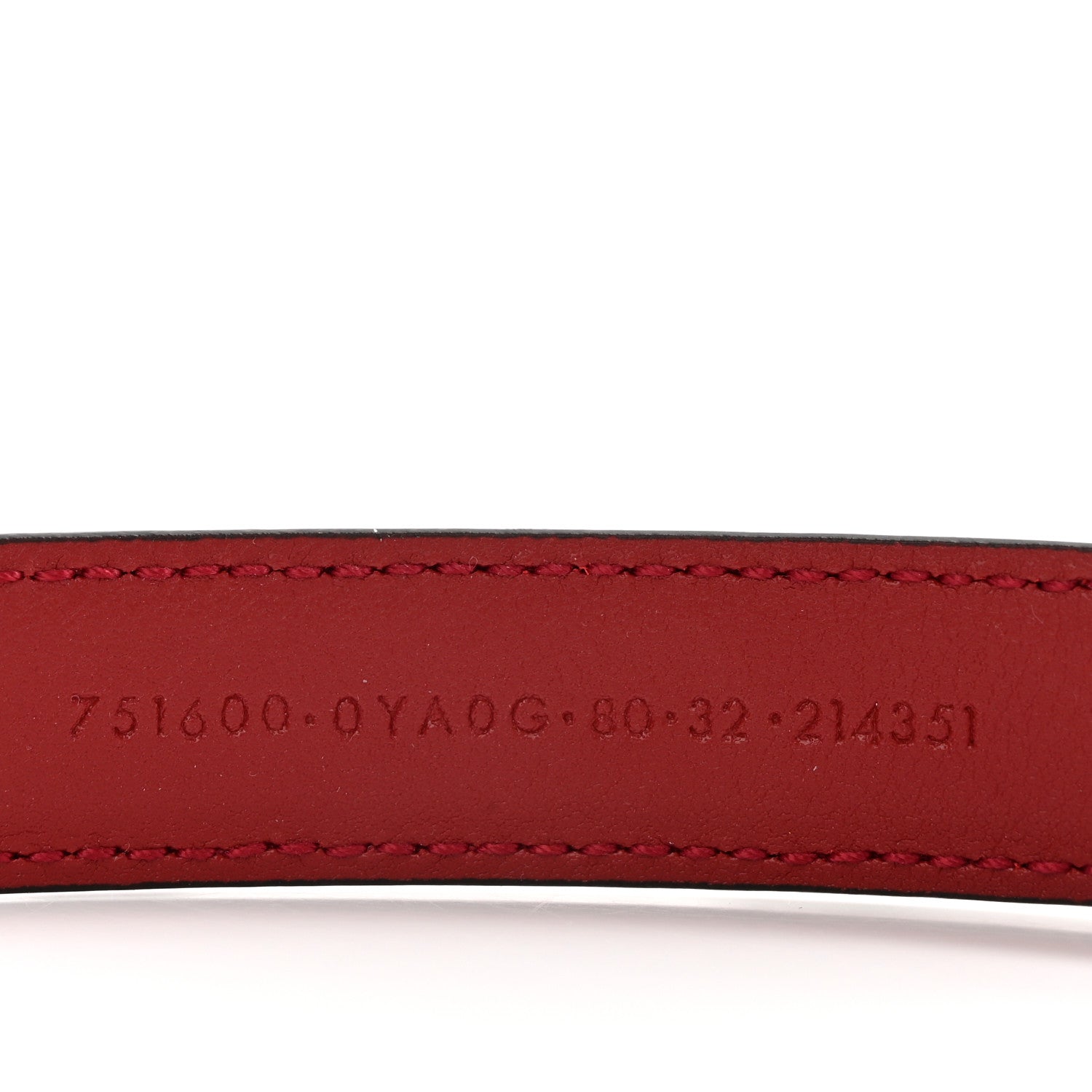 Gucci Plutone Calfskin Gucci Buckle 20mm Thin Belt 80 32 Rosso 4 of 6