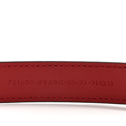 Gucci Plutone Calfskin Gucci Buckle 20mm Thin Belt 80 32 Rosso 4 of 6
