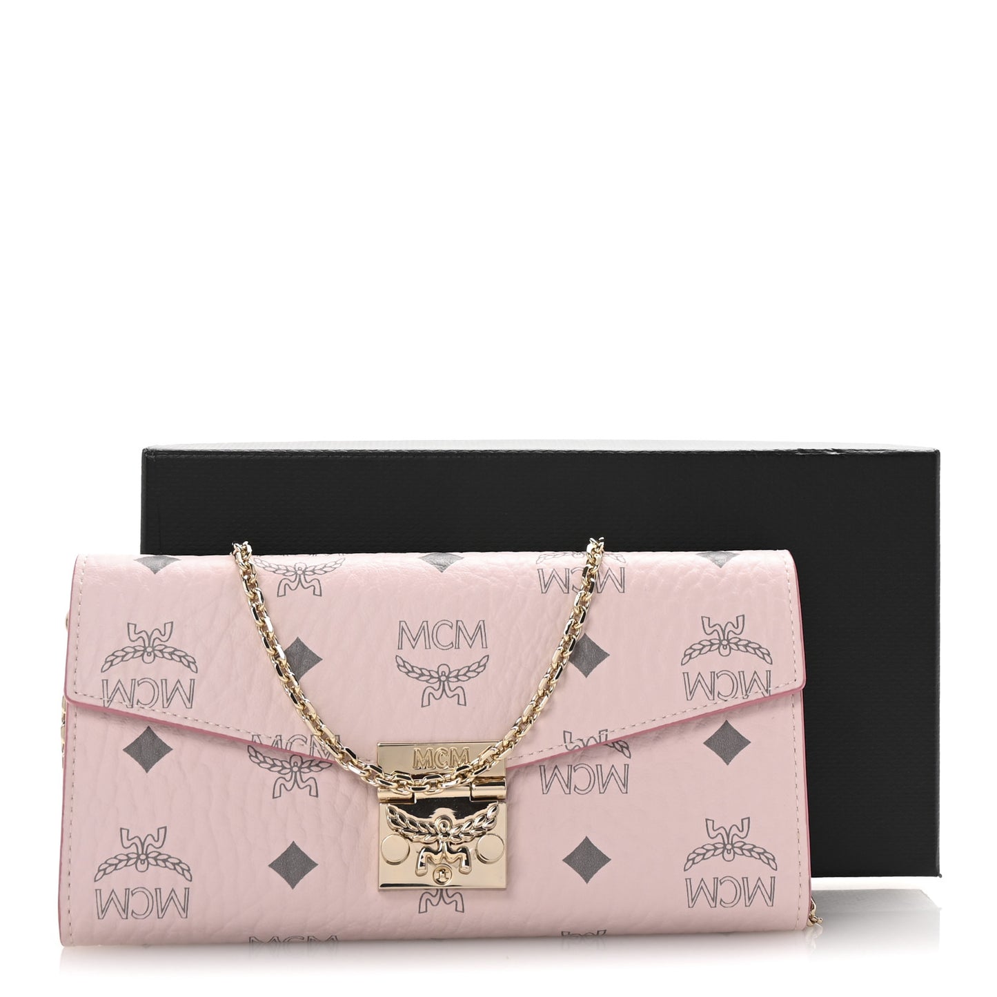 Visetos Large Patricia Wallet On Chain Soft Pink
