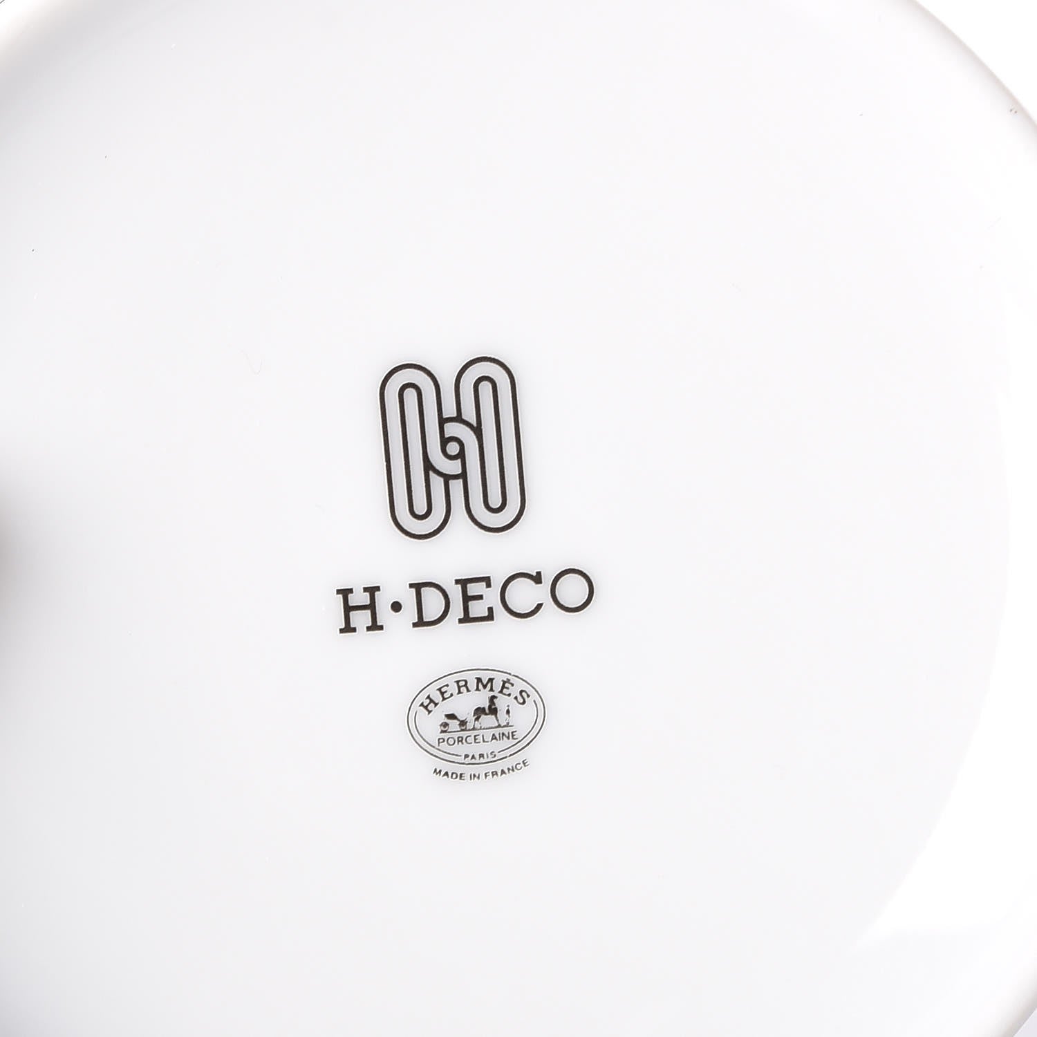 Hermes Porcelain H Deco Breakfast Cup And Saucer Set Of 2 Black 6 of 13