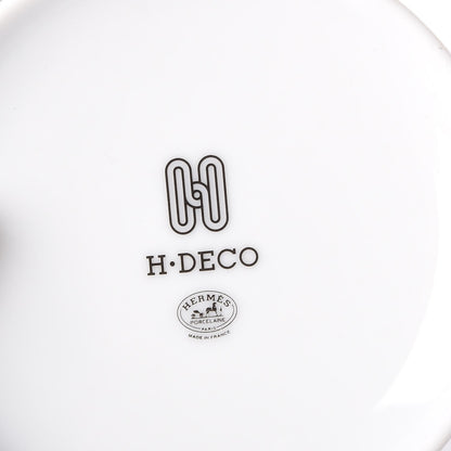 Hermes Porcelain H Deco Breakfast Cup And Saucer Set Of 2 Black 6 of 13