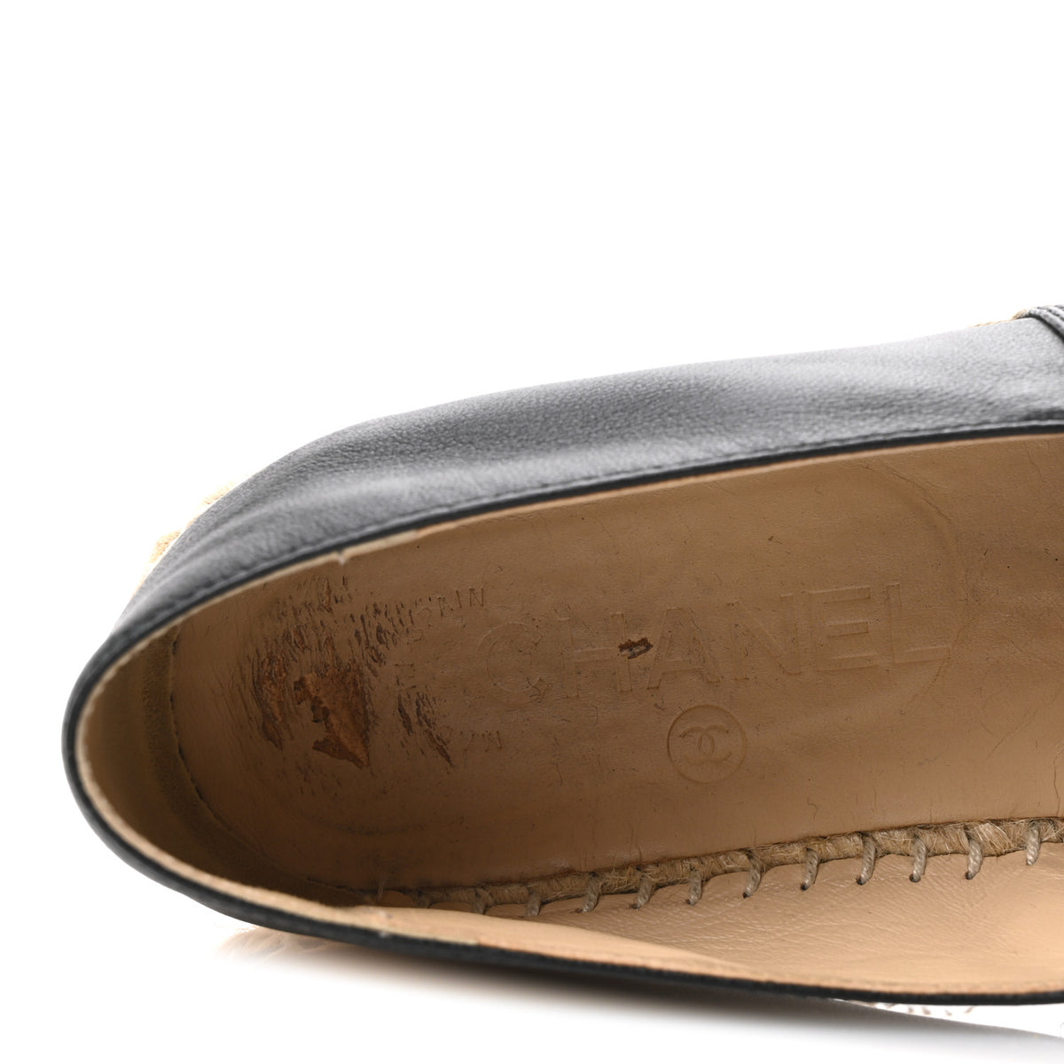 Lambskin CC Espadrilles 37 Black