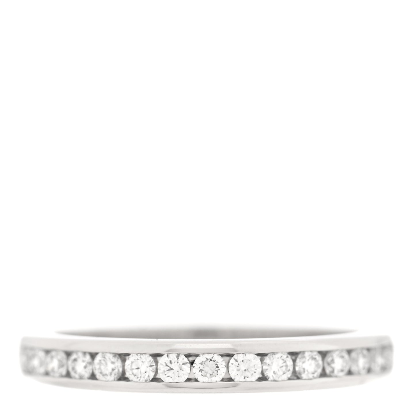 Platinum Diamond 2.5mm Half Circle Wedding Band Ring 49 5