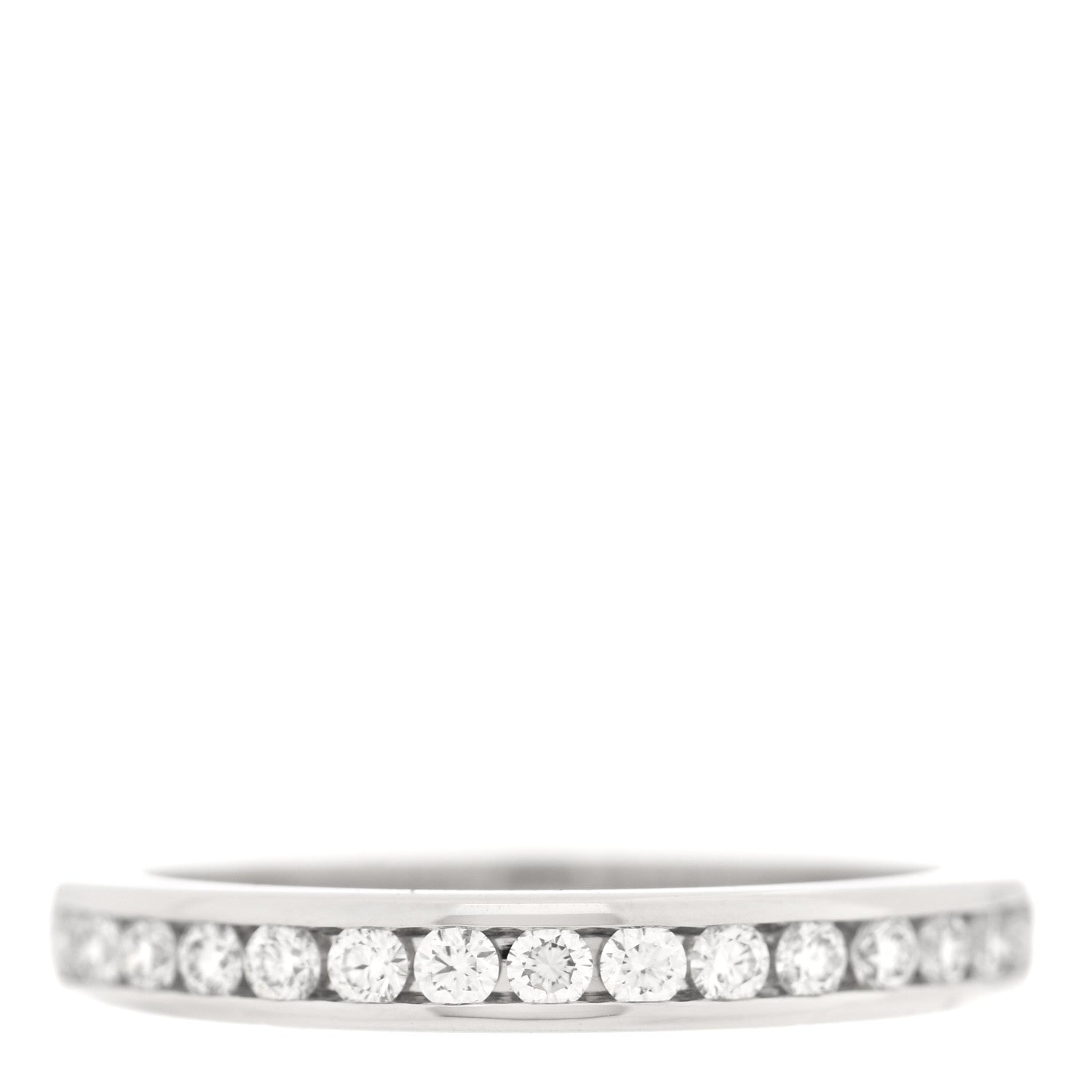 Tiffany Platinum Diamond 2.5mm Half Circle Wedding Band Ring 49 5 1 of 4
