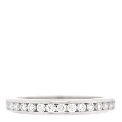 Tiffany Platinum Diamond 2.5mm Half Circle Wedding Band Ring 49 5 1 of 4