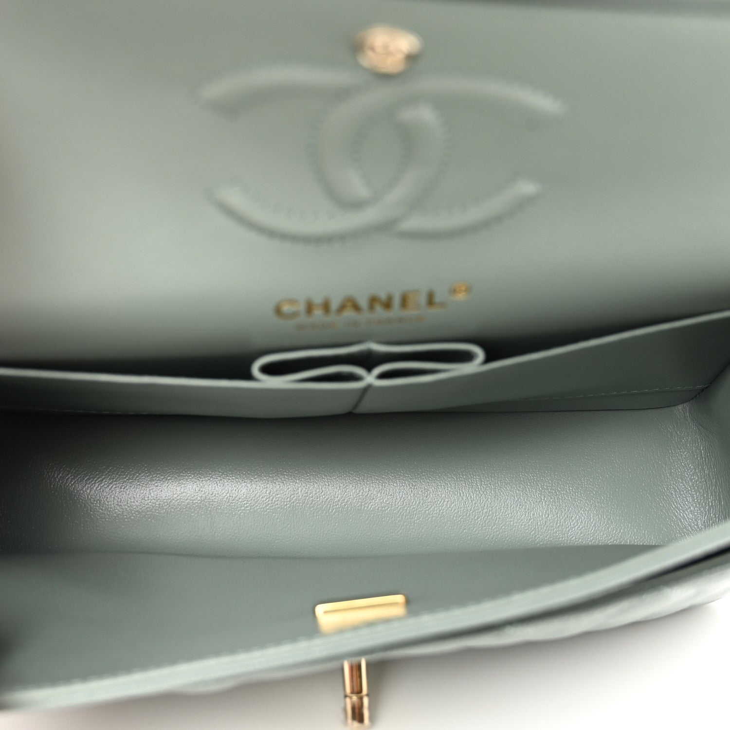 Chanel Caviar Quilted Small Double Flap Grey 6 of 10