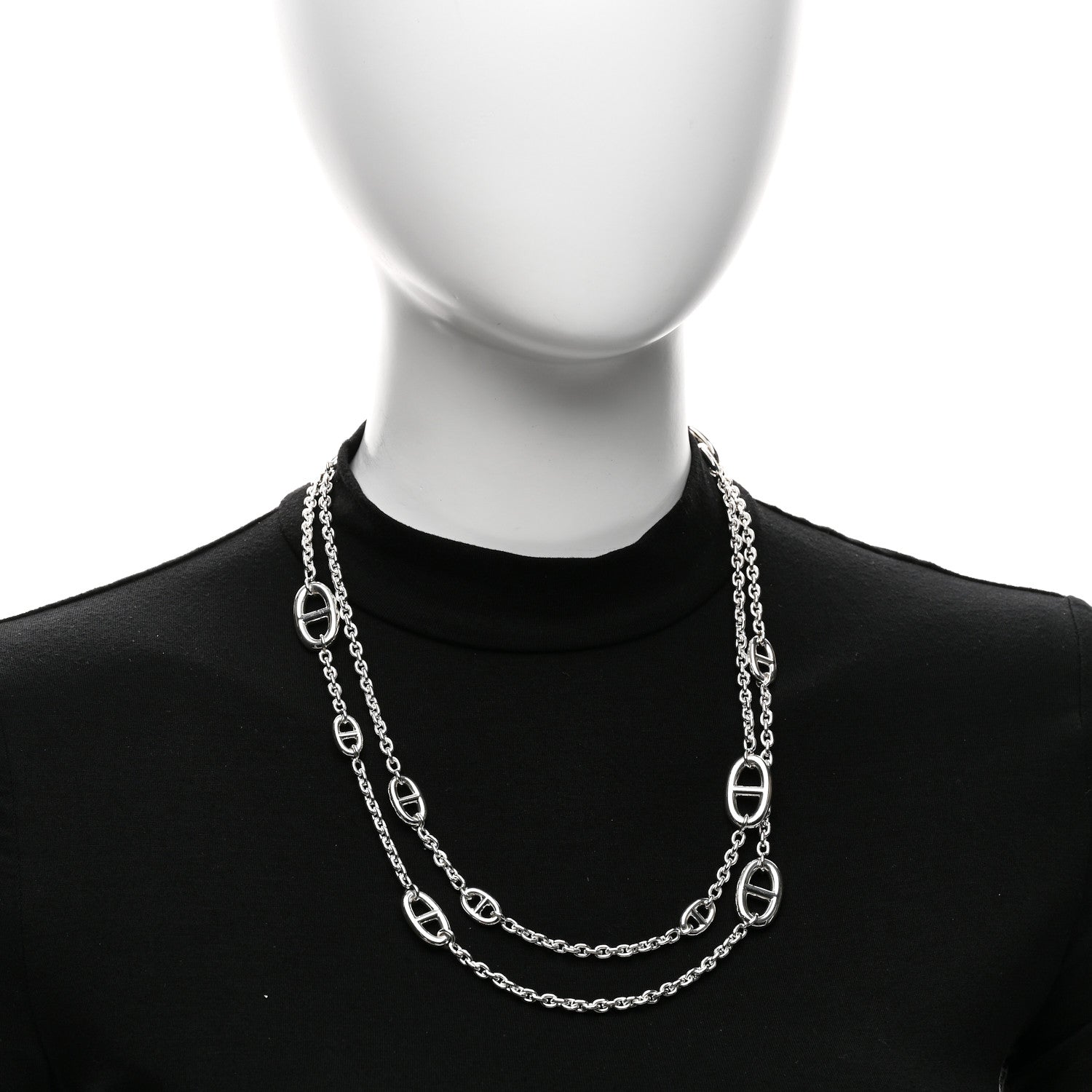 Hermes Sterling Silver Farandole Necklace 120 2 of 6