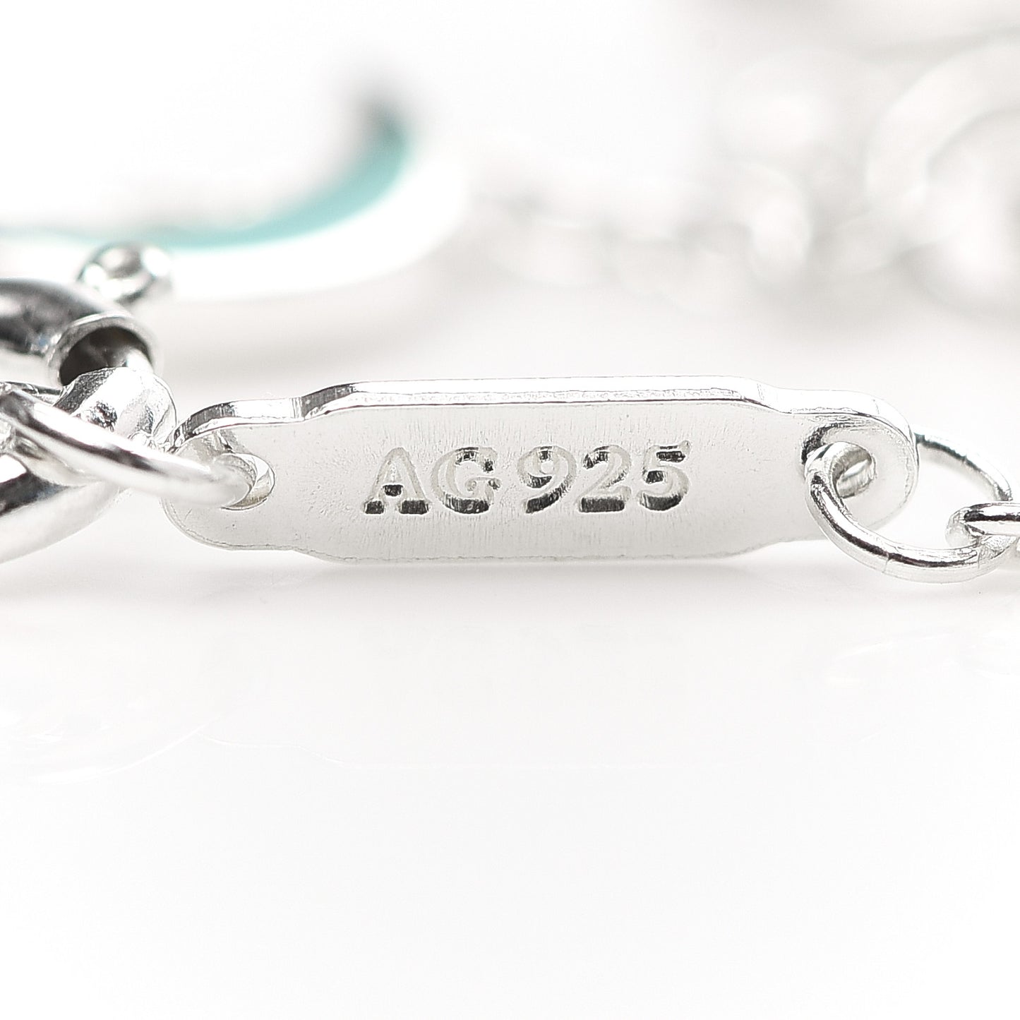 Sterling Silver Enamel Love Notes Charm Bracelet Blue