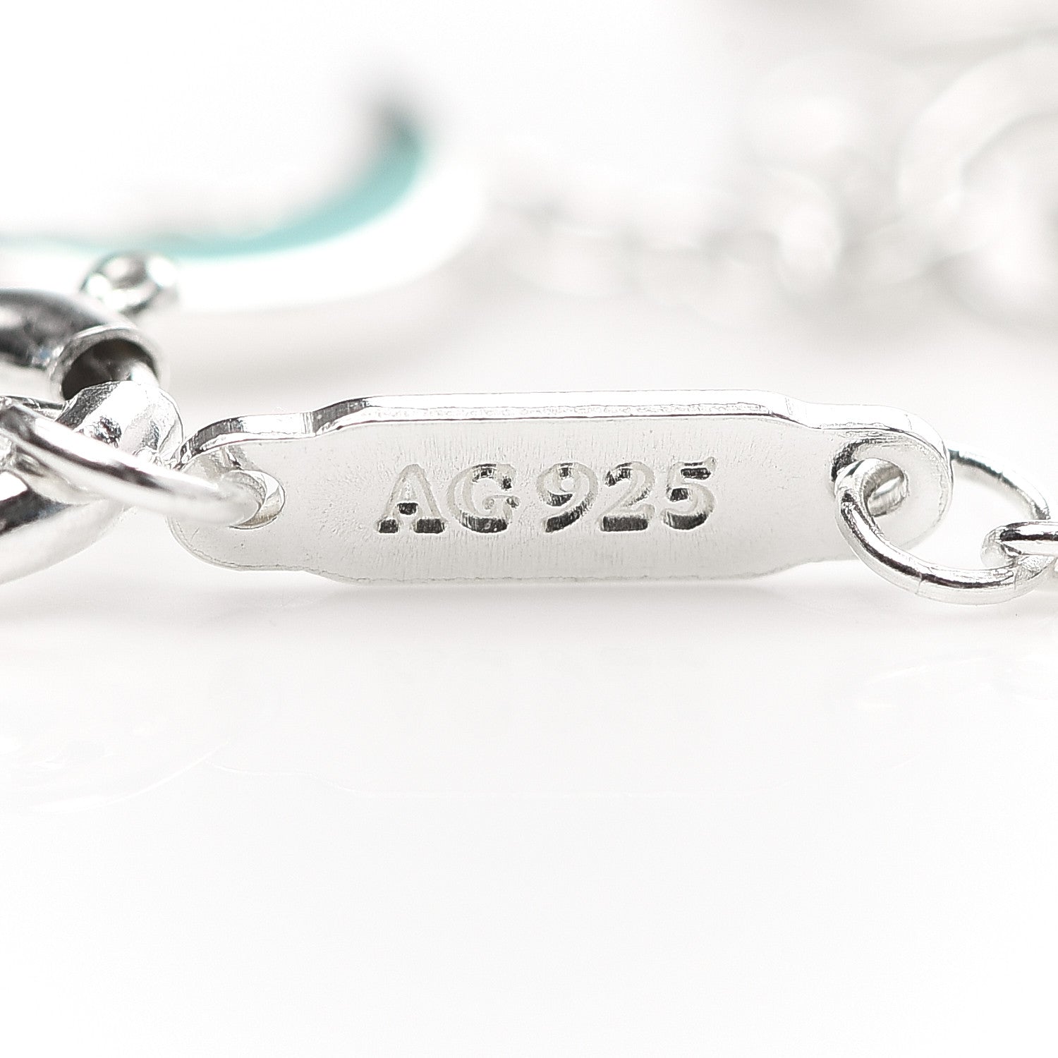 Tiffany Sterling Silver Enamel Love Notes Charm Bracelet Blue 5 of 6