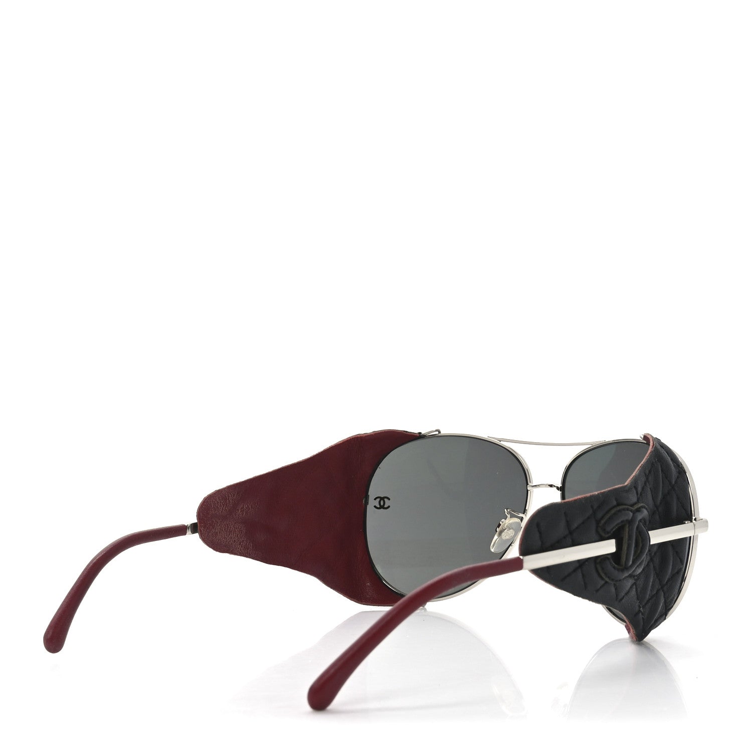Chanel Titanium Lambskin CC Pilot Sunglasses 4192-Q-A Black 4 of 6