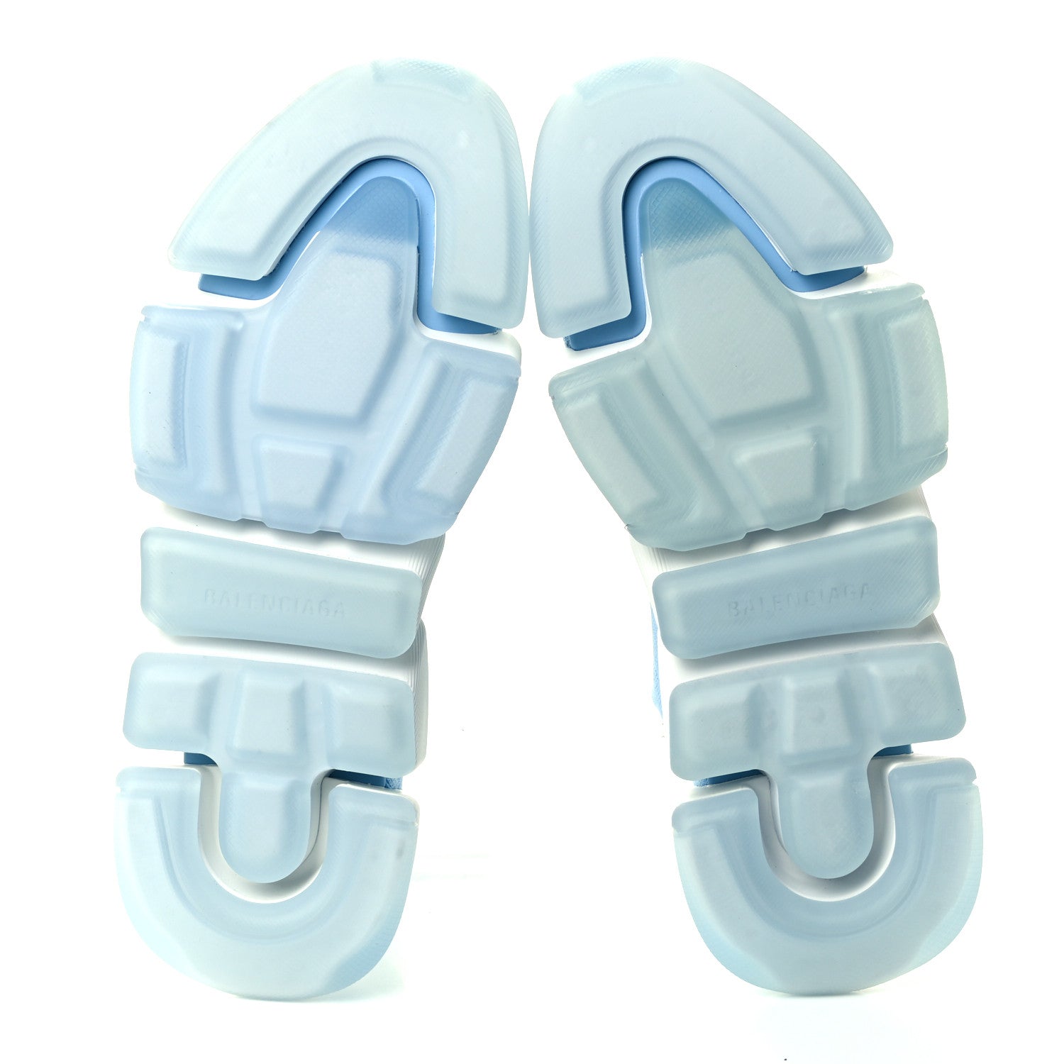 Balenciaga Technical 3D Recycled Knit Bi-Color Womens Speed 2.0 Transparent Sole Sneakers 42 Blue White Transparent Blue 6 of 10