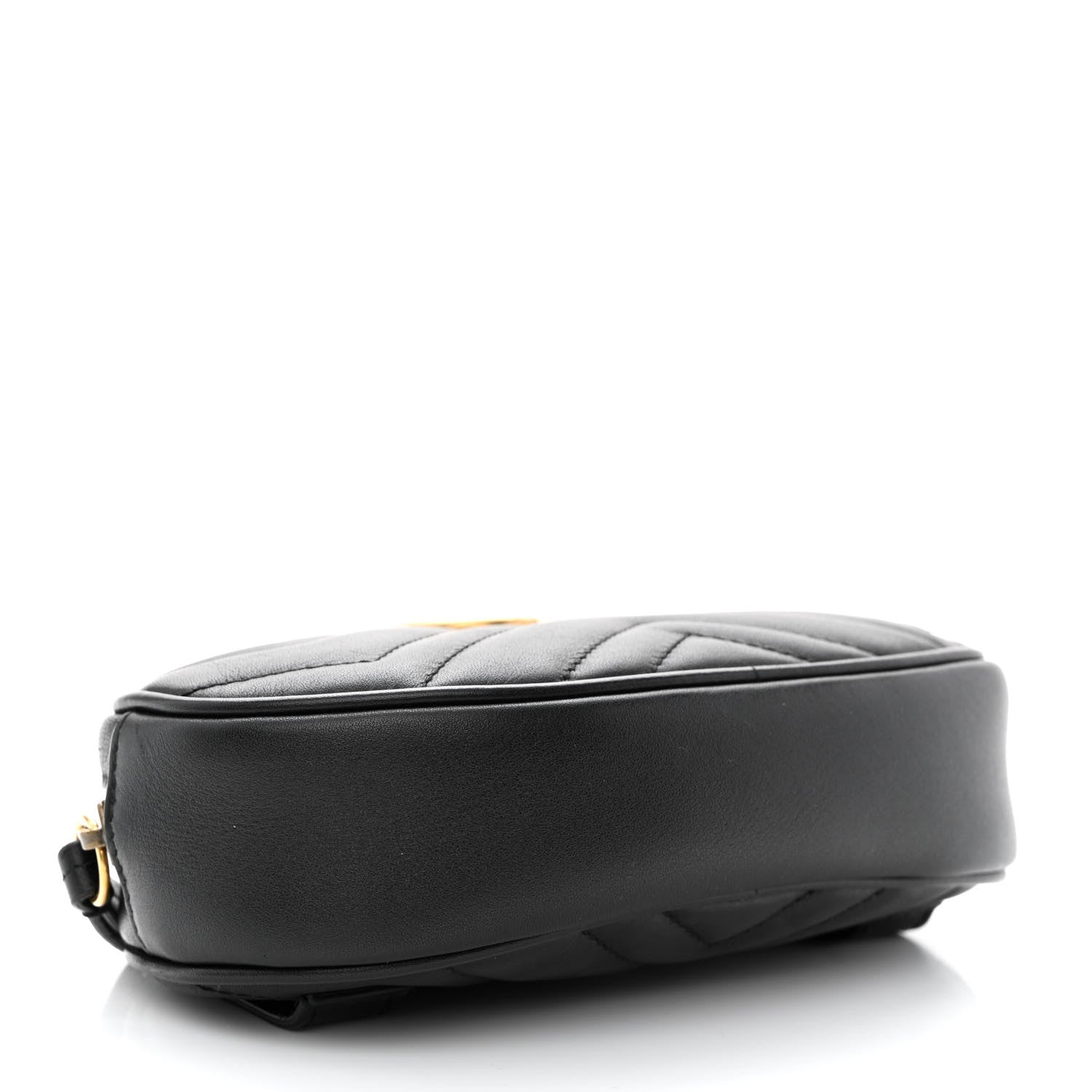 Gucci Calfskin Matelasse GG Marmont Belt Bag 85 34 Black 4 of 11