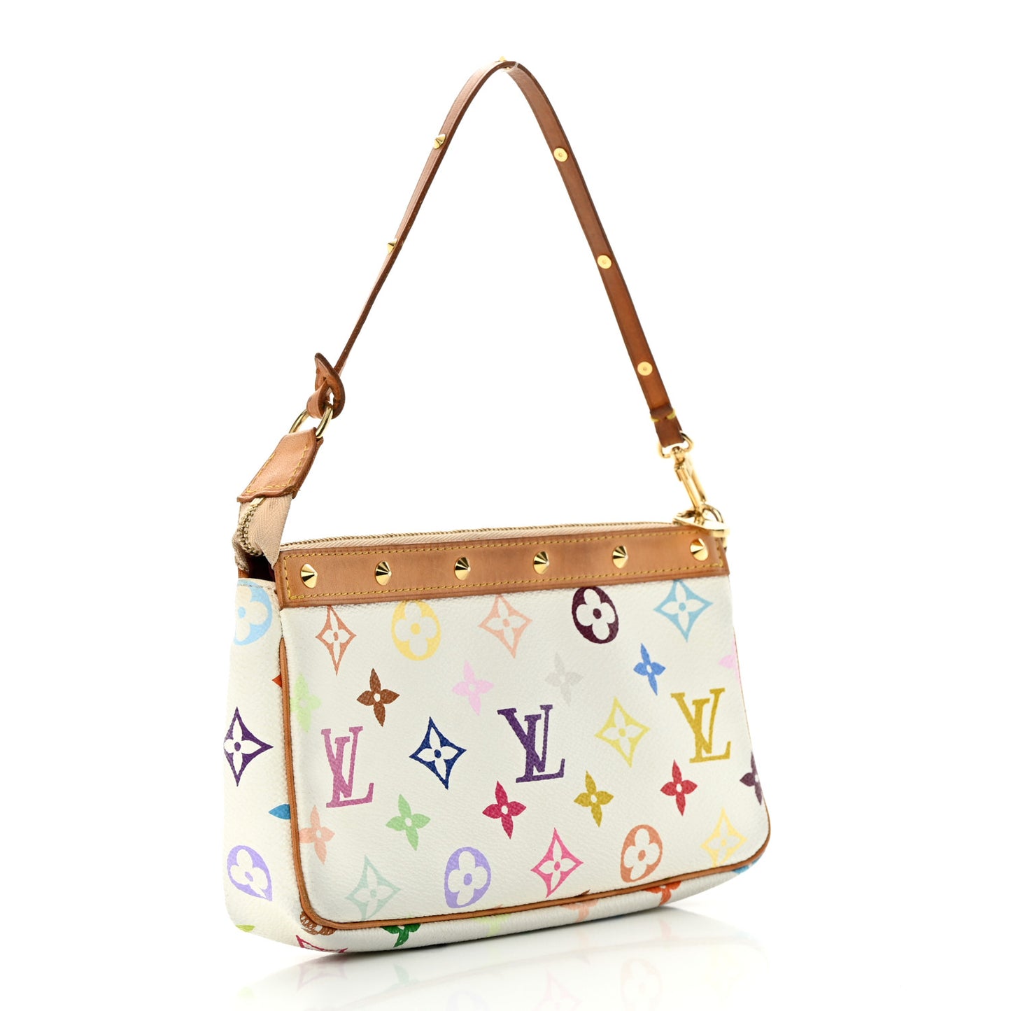 Monogram Multicolor Pochette Accessories White