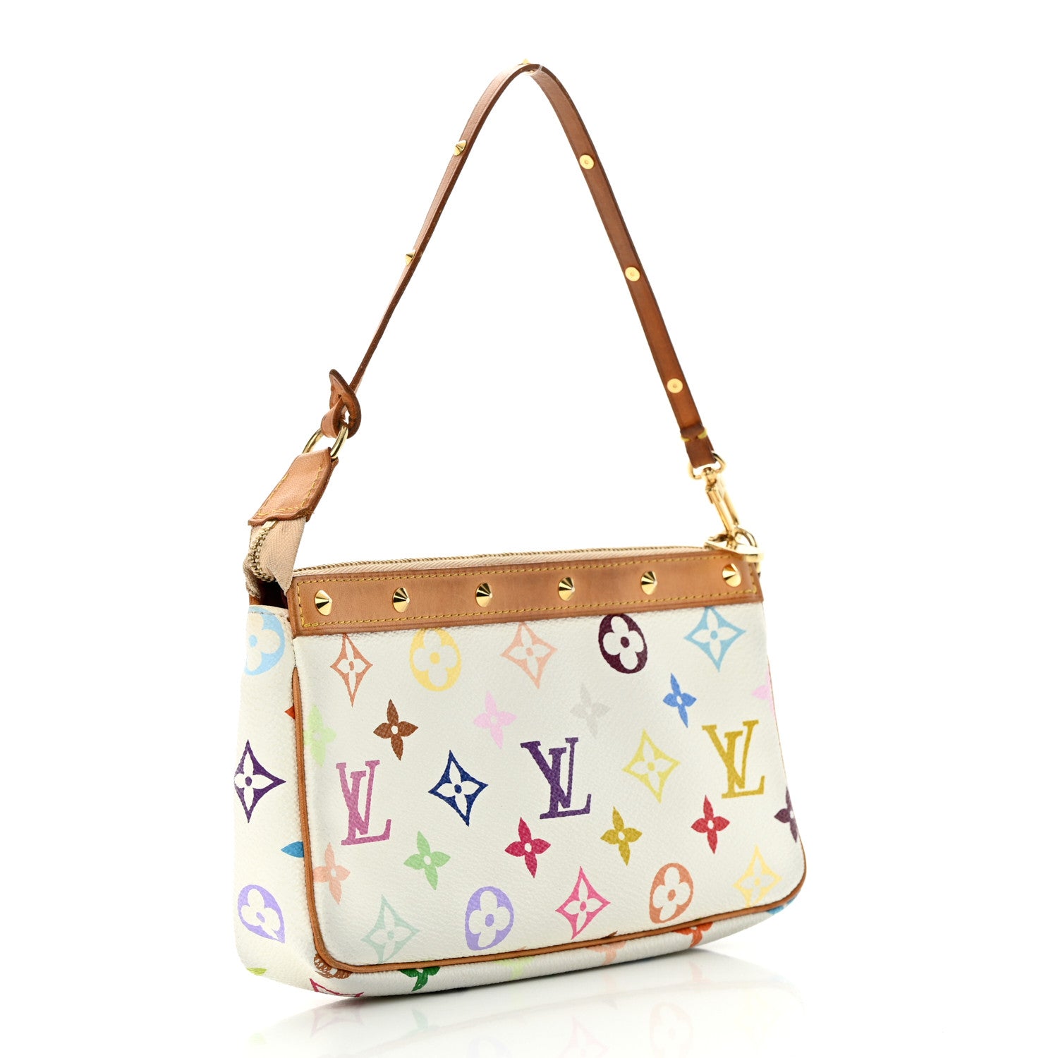 Louis Vuitton Monogram Multicolor Pochette Accessories White 3 of 13