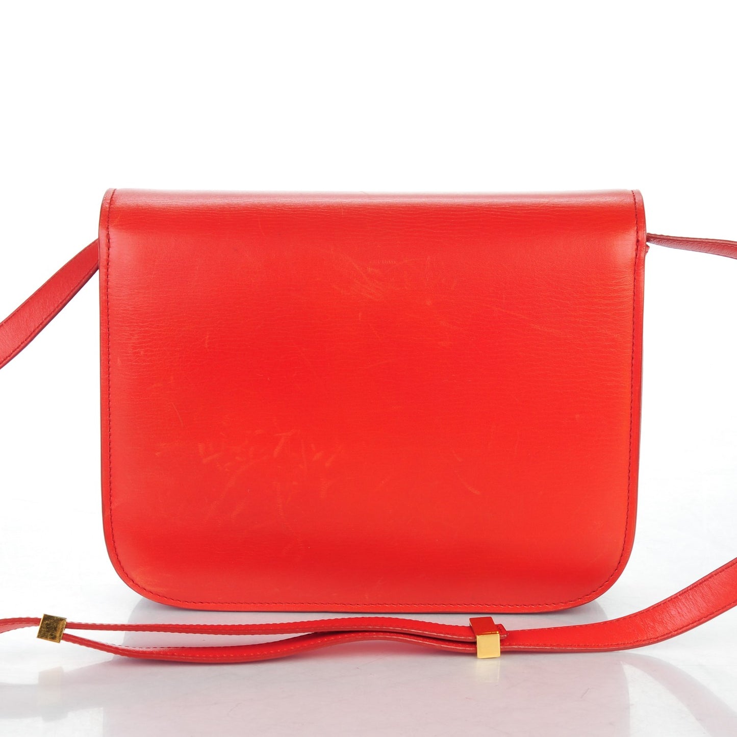 Box Calfskin Medium Classic Box Flap Bag Poppy