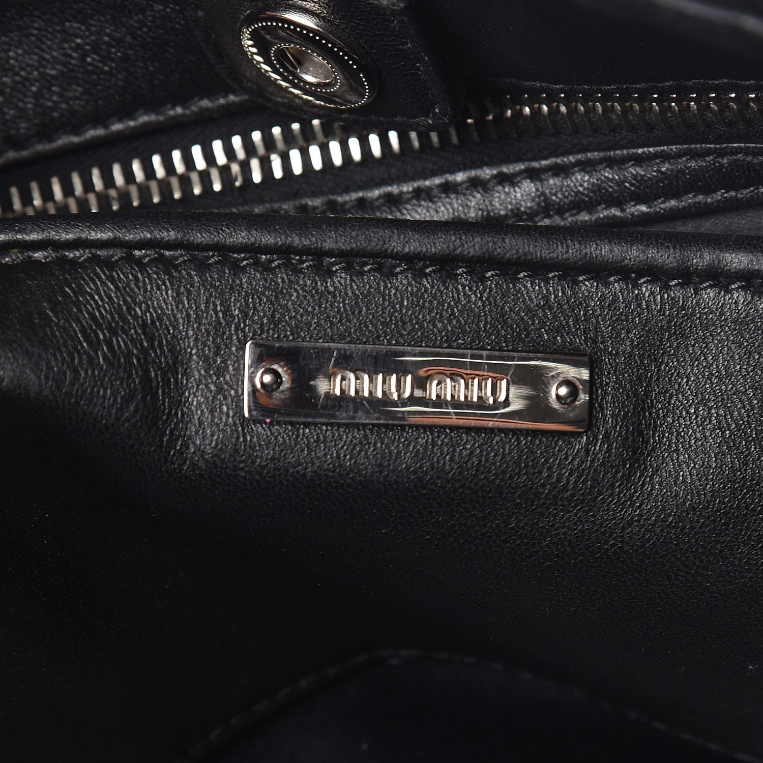 Miu Miu Nappa Matelasse Tote Black 6 of 12