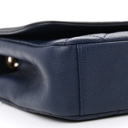 Chanel Caviar Quilted Small CC Filigree Flap Navy Black 9 of 10