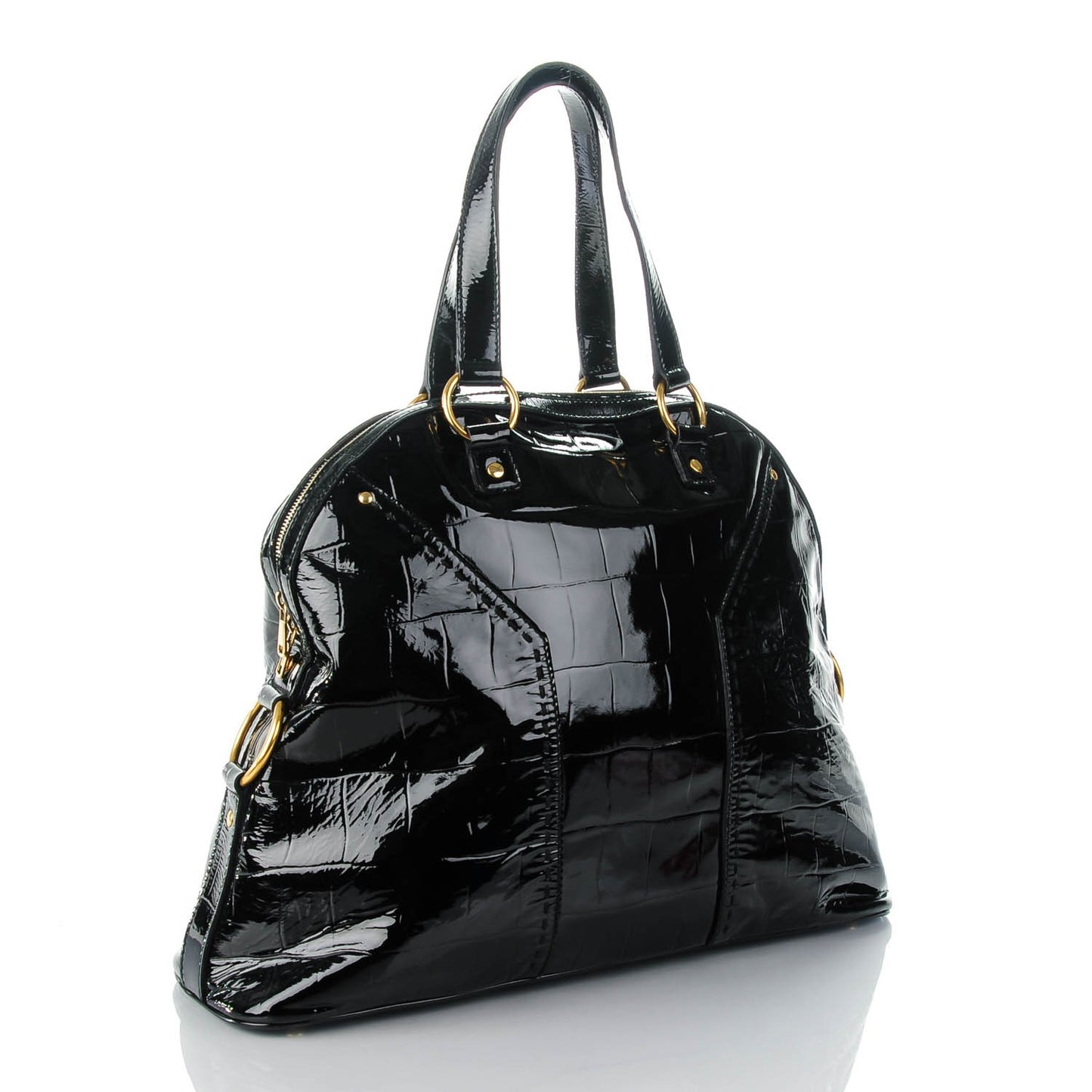 Patent Croc Oversized Muse Black