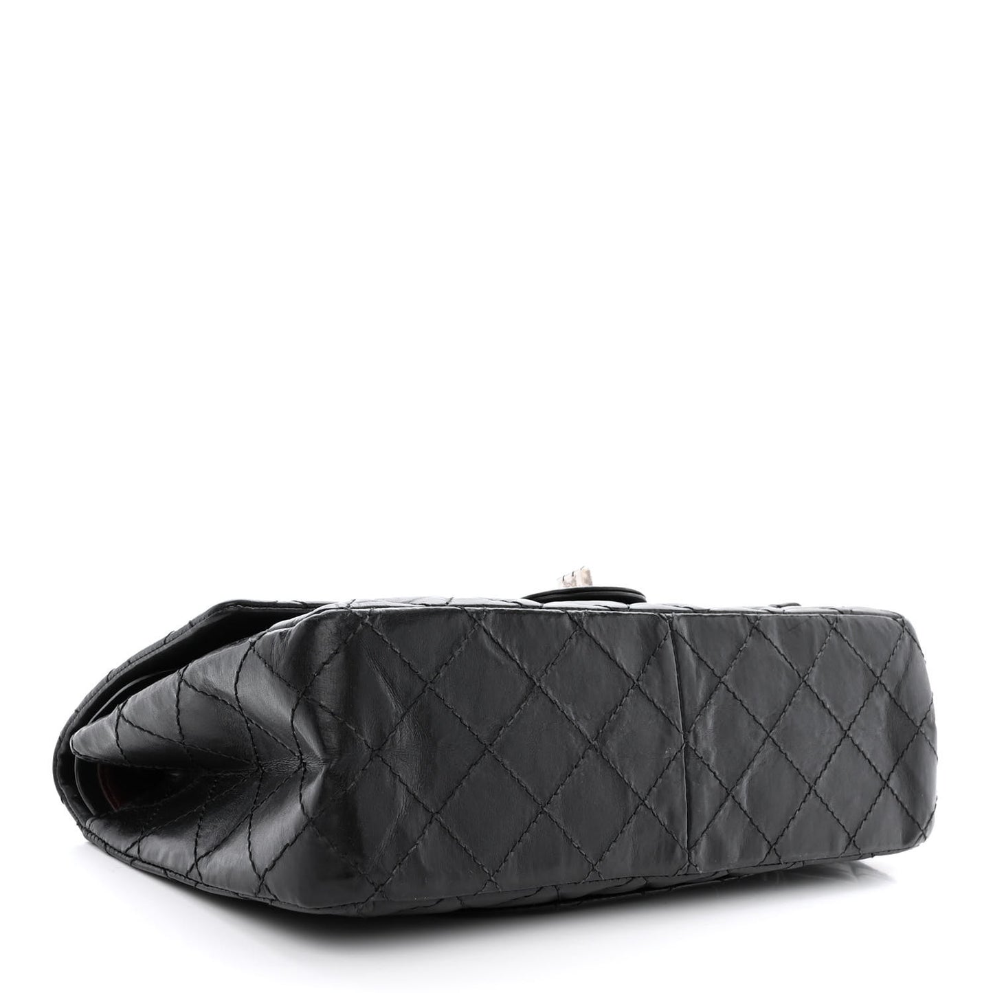 Aged Calfskin Quilted 2.55 Reissue 226 Flap Black