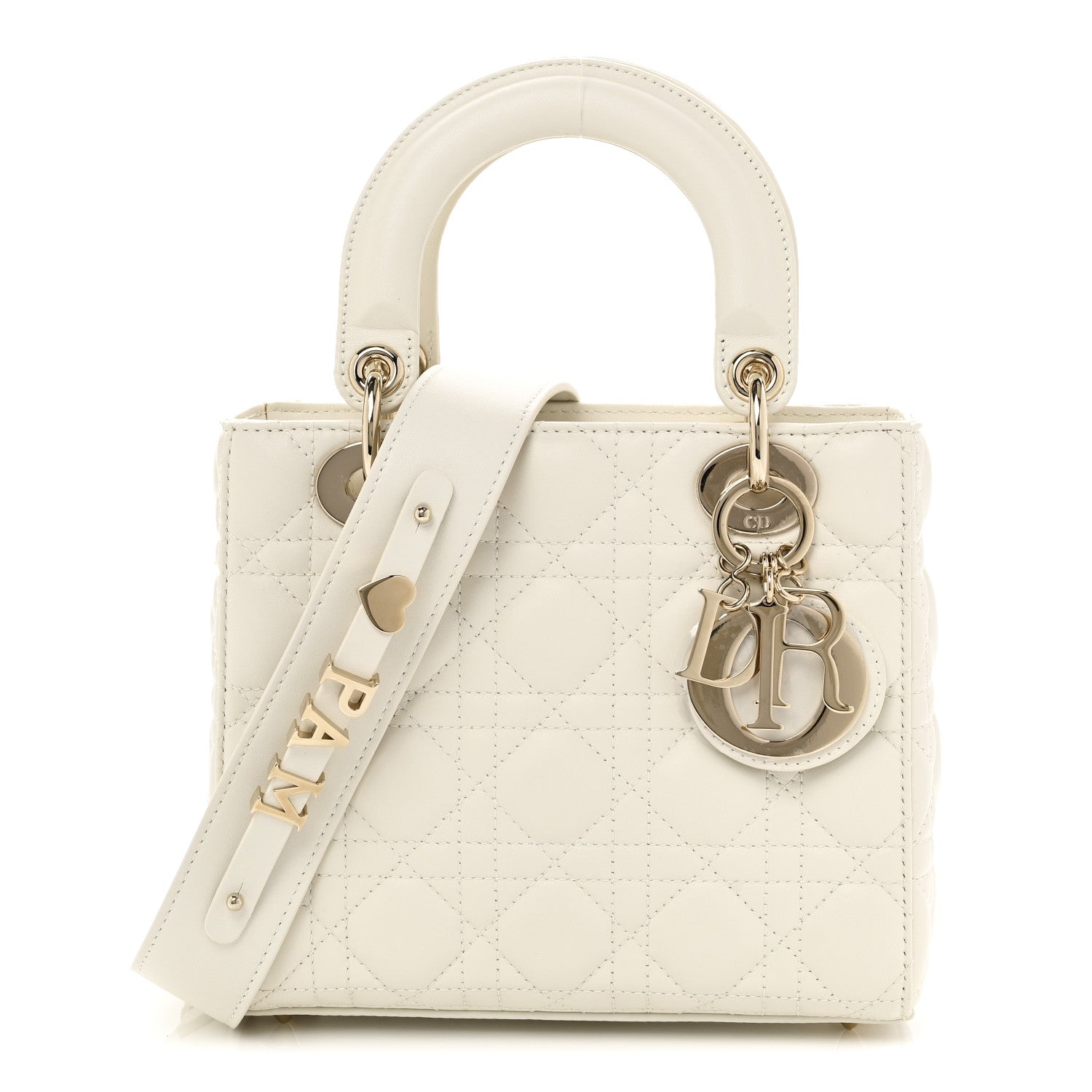 Christian Dior Lambskin Cannage Small My ABCDior Lady Dior White 1 of 11