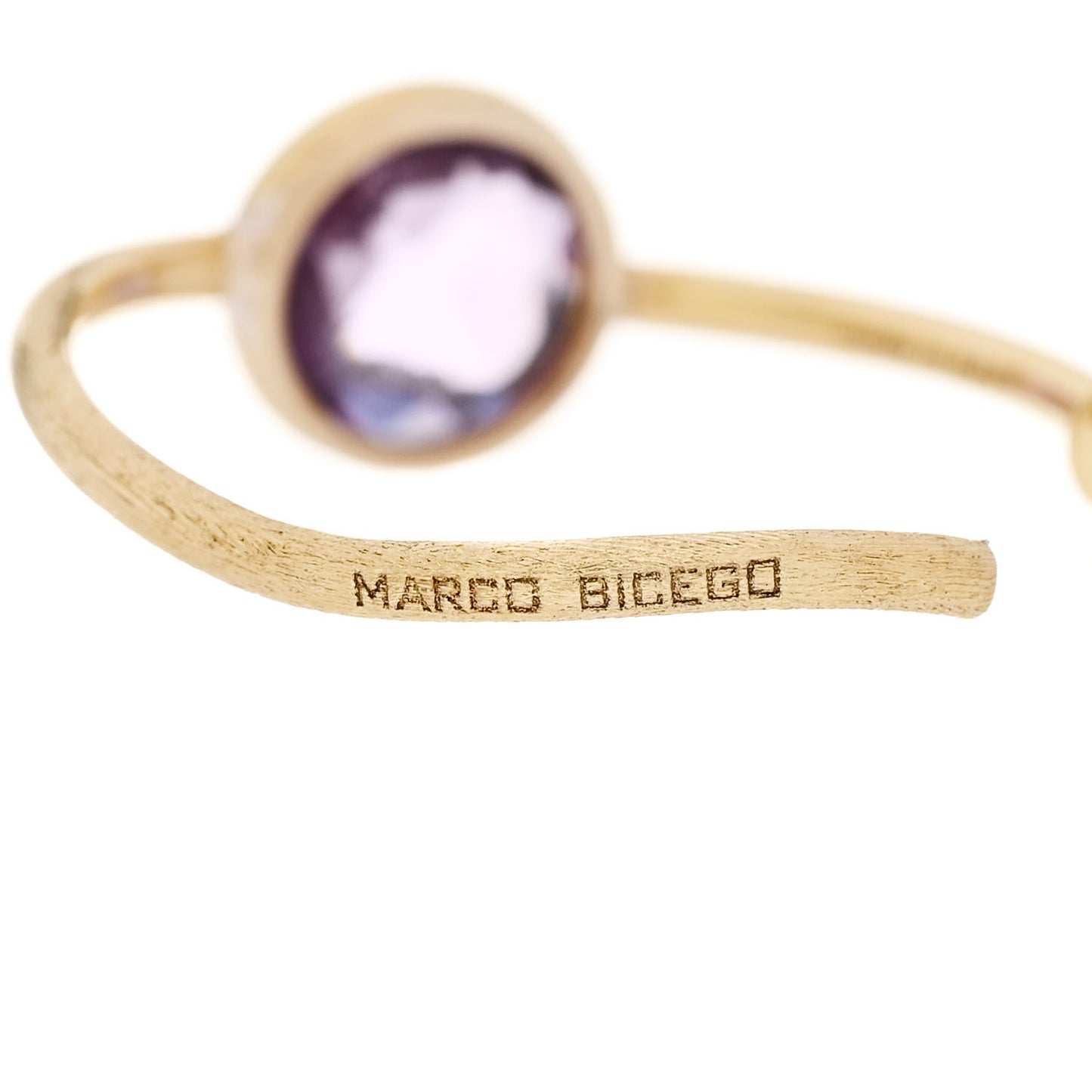 MARCO BICEGO 18K Yellow Gold Amethyst Jaipur Hoop Earrings