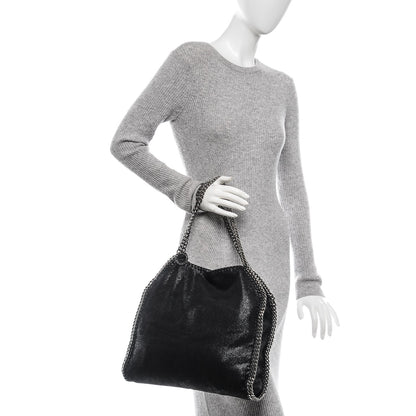 Stella McCartney Shaggy Deer Small Falabella Fold Over Tote Black 2 of 9