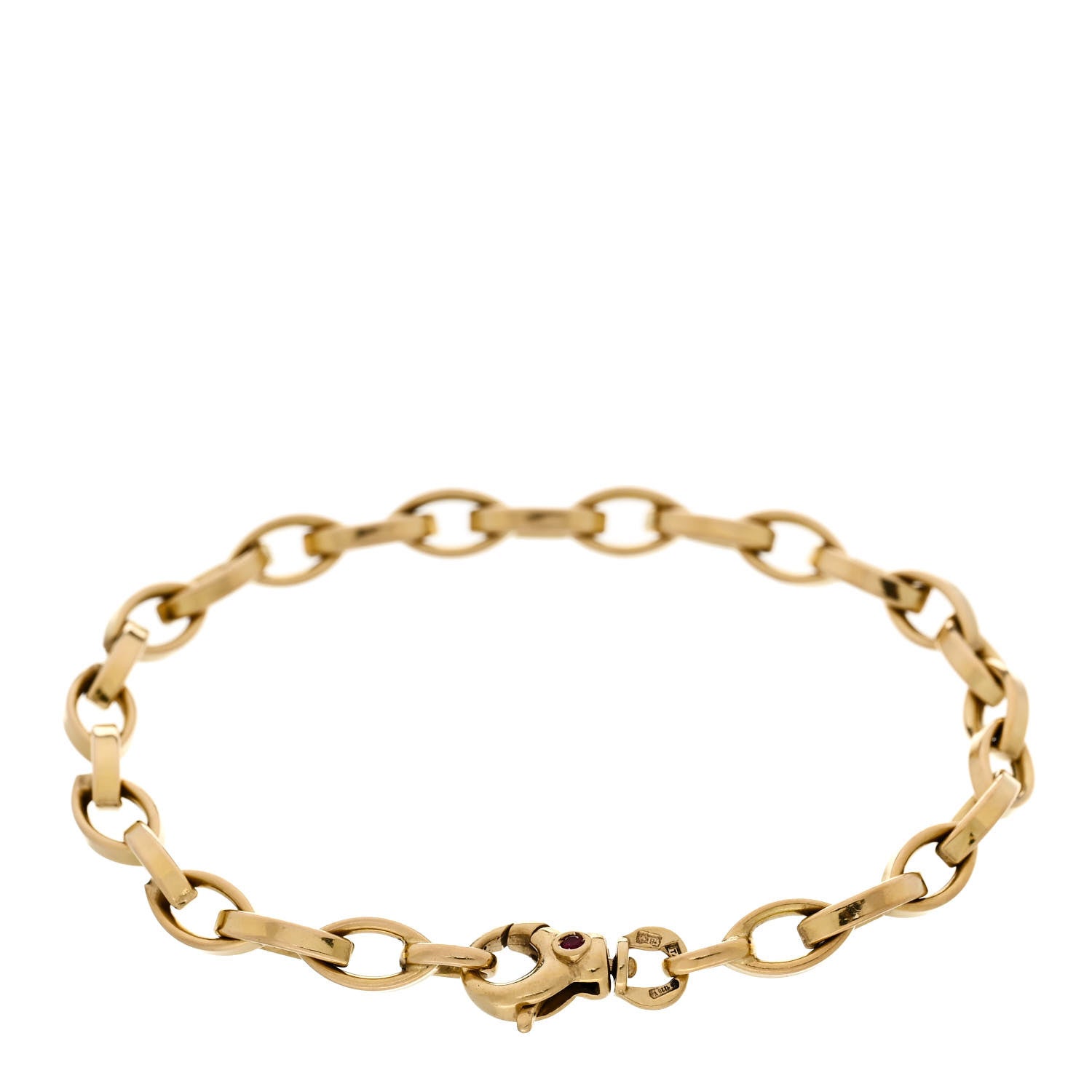 Roberto Coin 18K Yellow Gold Oval Link Chain Bracelet 2 of 3