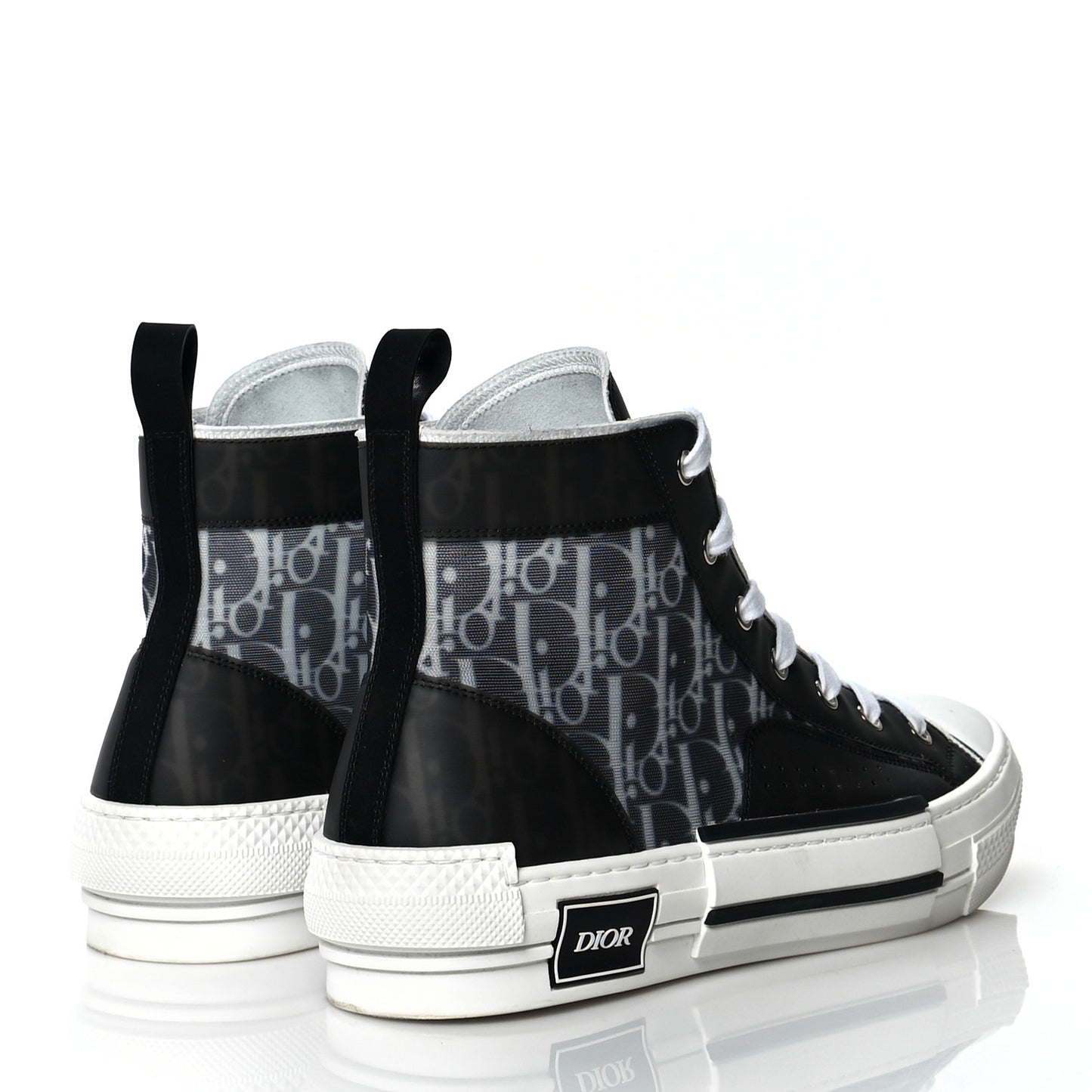 Canvas Oblique Mens B23 High Top Sneakers 43 White