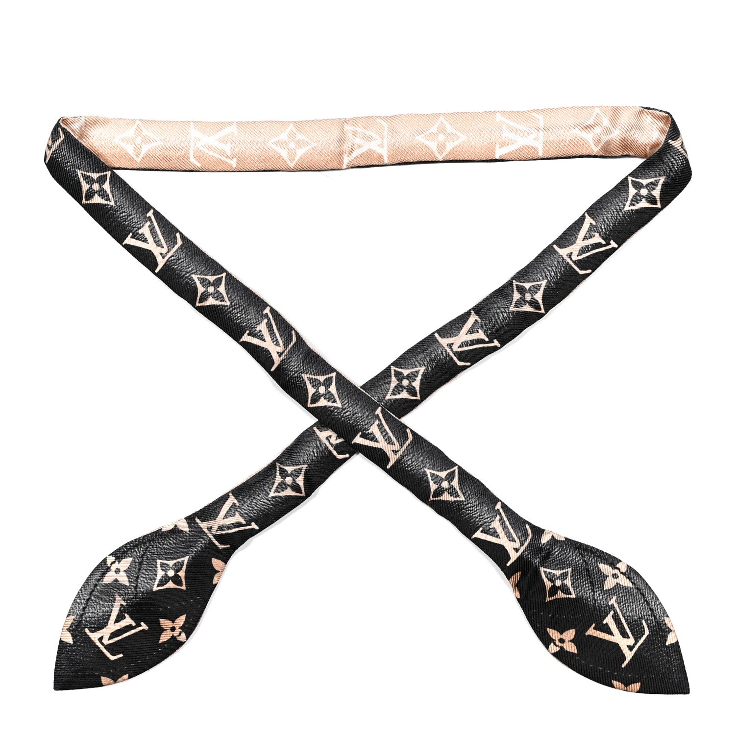 Louis Vuitton Silk Monogram Vuittamins Bandeau 3D Black 1 of 4