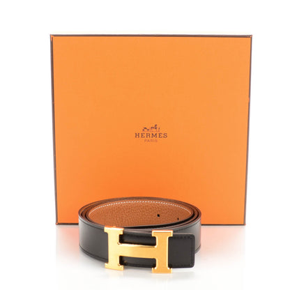 Hermes Box Togo 32mm H Belt 95 Black Gold 7 of 7