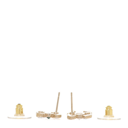 Chanel Pearl Crystal CC Earrings Gold Multicolor 3 of 5