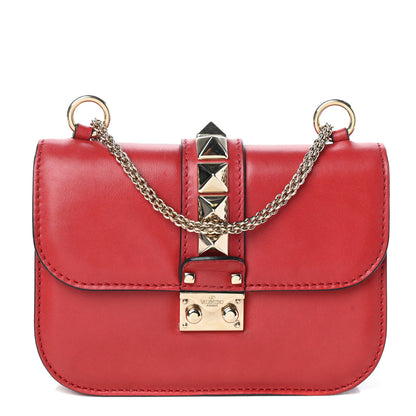 Valentino Garavani Vitello Small Glam Lock Rockstud Flap Red 1 of 10