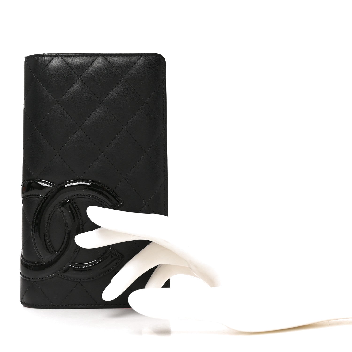 Chanel Calfskin Quilted Cambon Yen Wallet Black 2 of 9