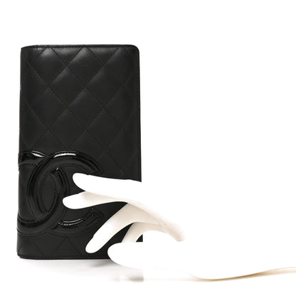 Chanel Calfskin Quilted Cambon Yen Wallet Black 2 of 9