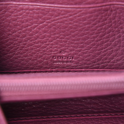 Gucci Pebbled Calfskin Soho Compact Disco Zip Around Wallet Peonia Flower 6 of 8