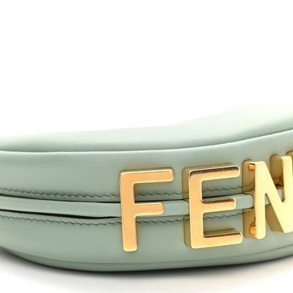 Fendi Vitello Grace New Matte Nano Fendigraphy Hobo Charm Menta 9 of 10