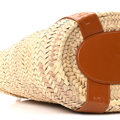 Chloe Raffia Smooth Calfskin Medium Sense Basket Caramel 7 of 8