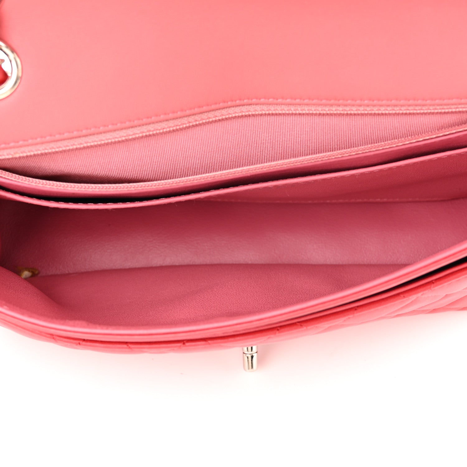 Chanel Lambskin Quilted Tri-Color Medium Valentine Charms Single Flap Pink 5 of 10