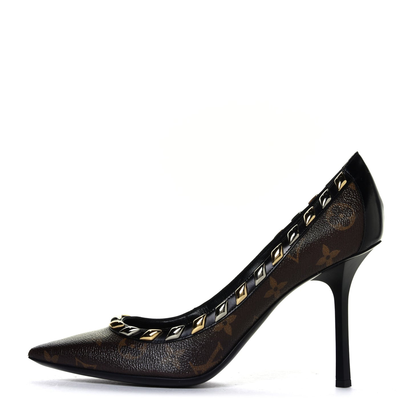 Calfskin Monogram Eldorado Pumps 40 Cacao
