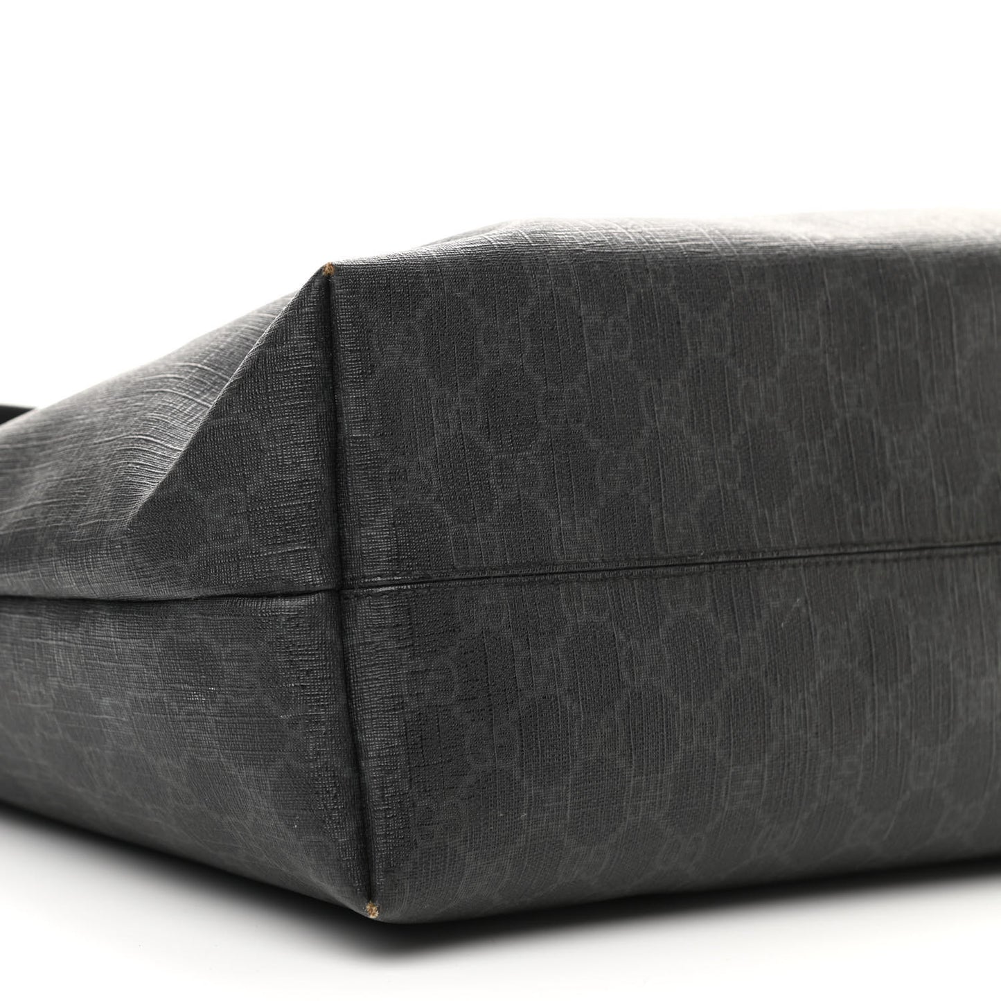 GG Supreme Monogram Web Handle Vertical Tote Black Grey