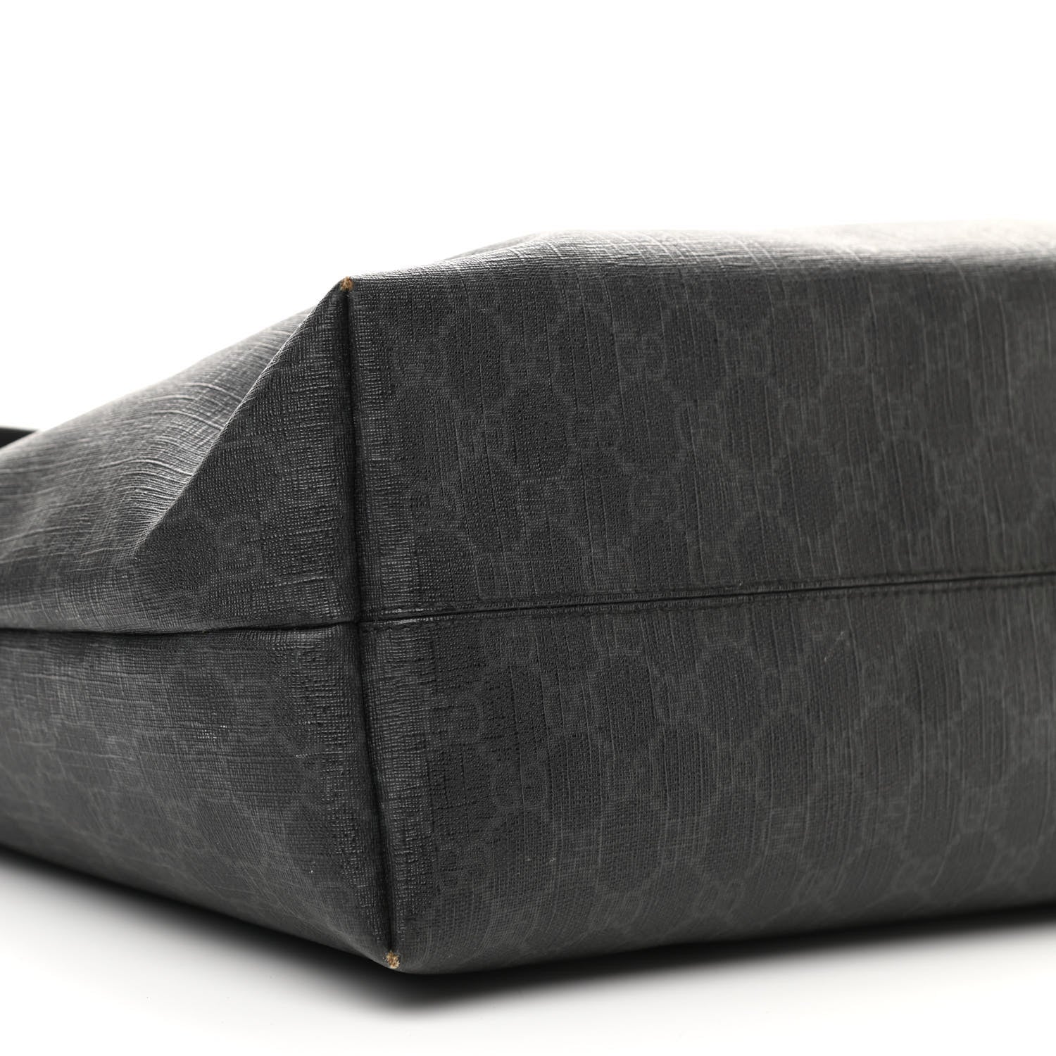 Gucci GG Supreme Monogram Web Handle Vertical Tote Black Grey 9 of 10