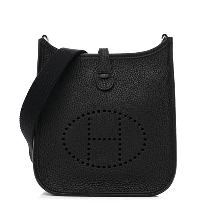 Hermes Taurillon Clemence Evelyne TPM Black 1 of 11