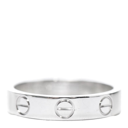 Cartier 18K White Gold 3.5mm LOVE Wedding Band Ring 47 4 1 of 4