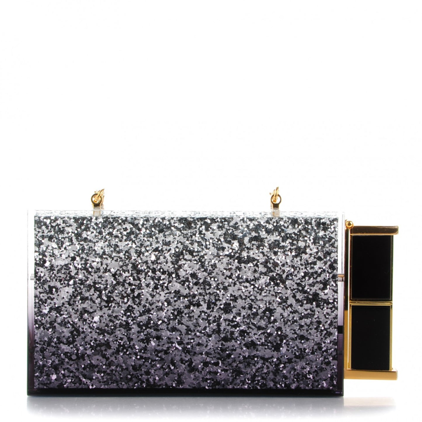 Sequin Plexiglass Lipstick Minaudière Clutch