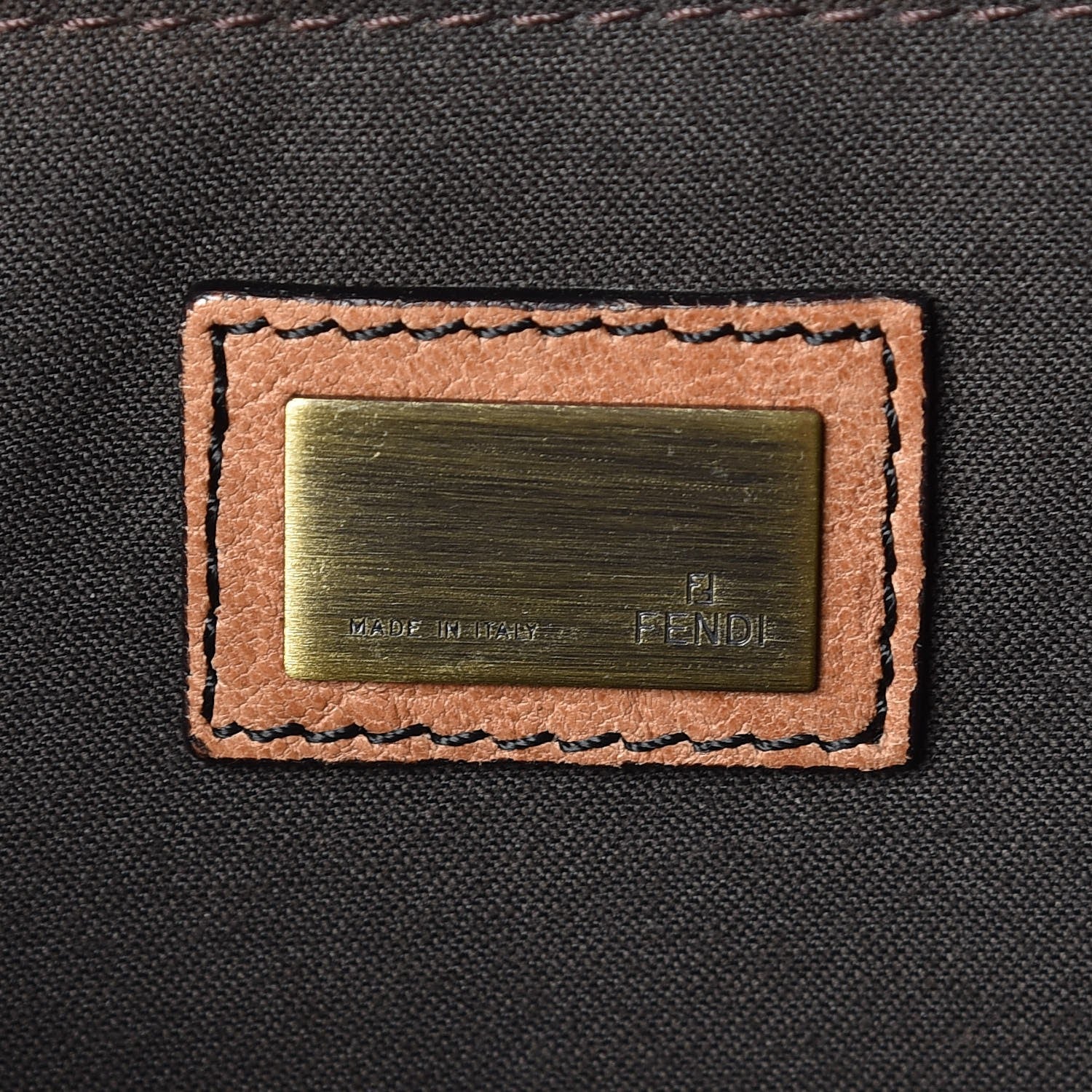 Fendi Nappa Patent B Bis Flap Bag Osso Black 6 of 17