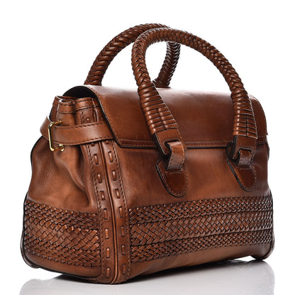 Gucci Calfskin Handmade Medium Top Handle Bag Brown 3 of 16