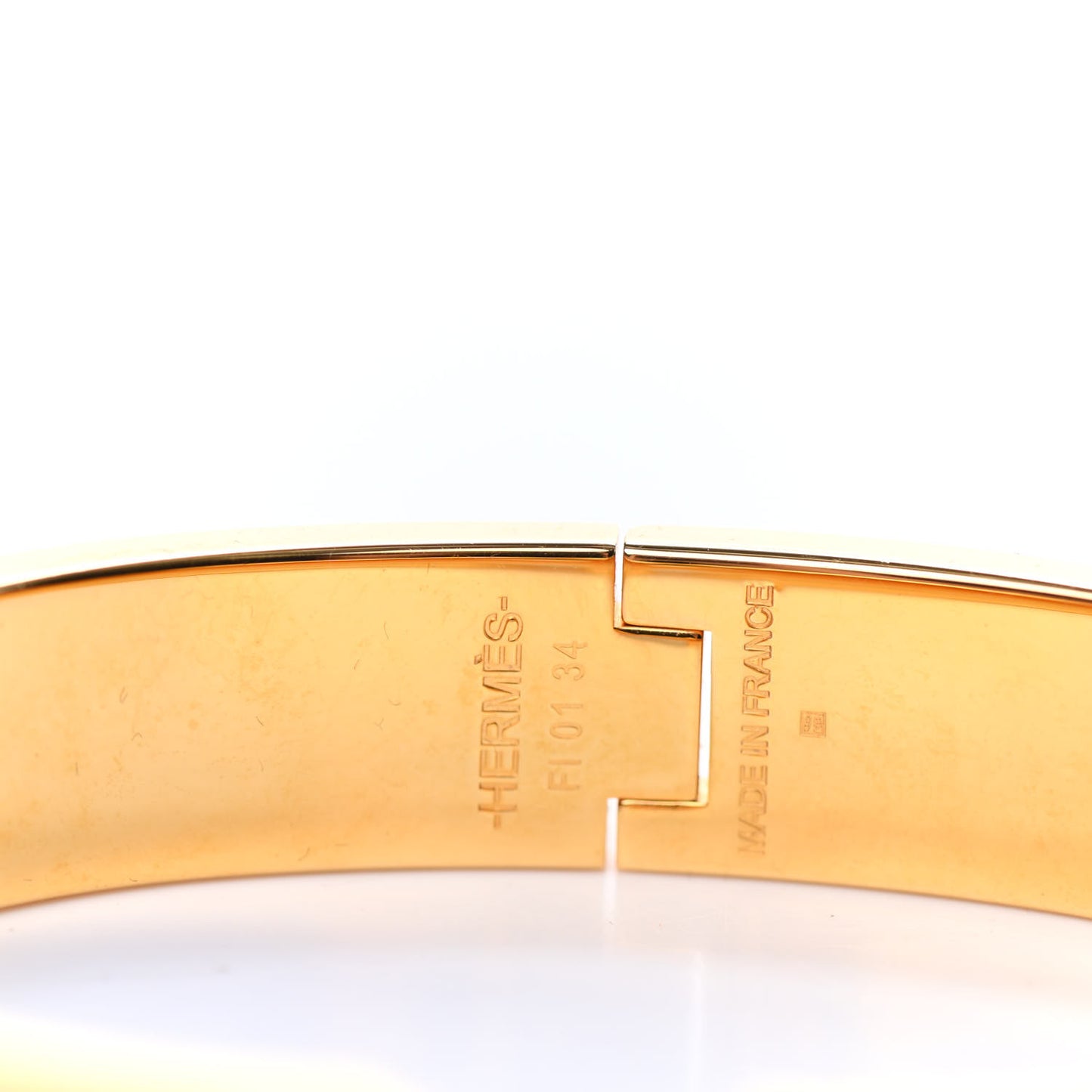 Enamel Narrow Clic Clac H Bracelet PM White